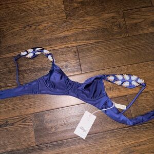 Maaji Blue Floral Bikini Top
